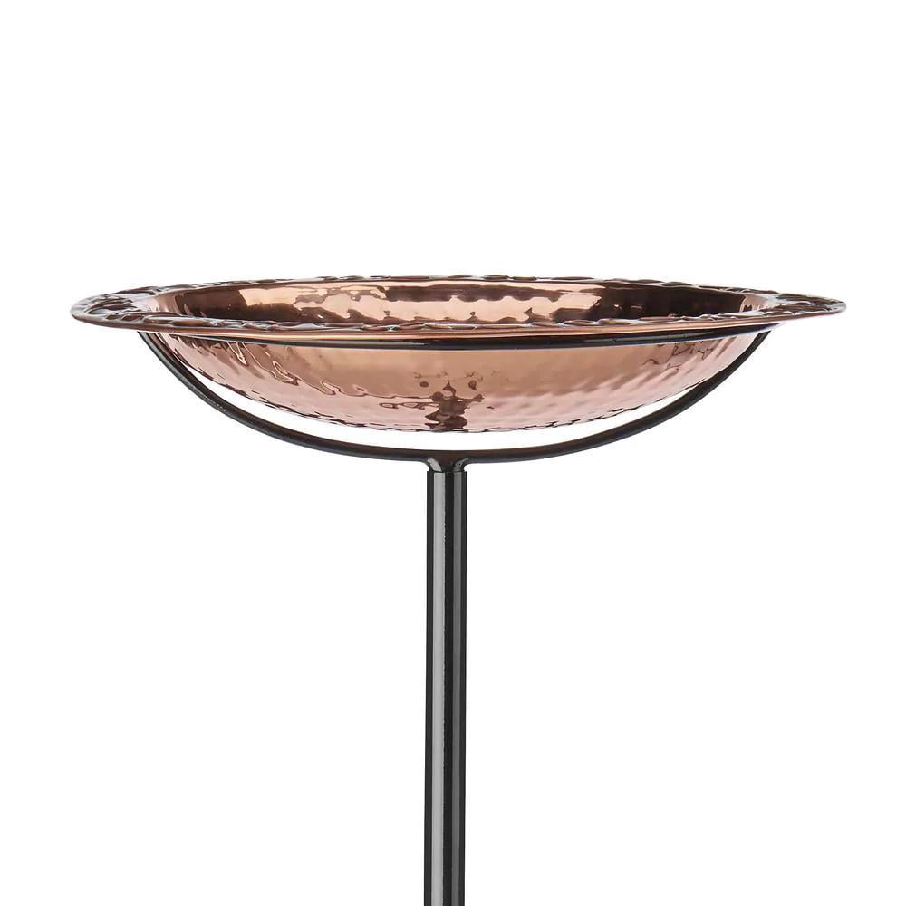 Good Directions BBG Pure Copper Garden Pole Bird Bath, 13" Basin
