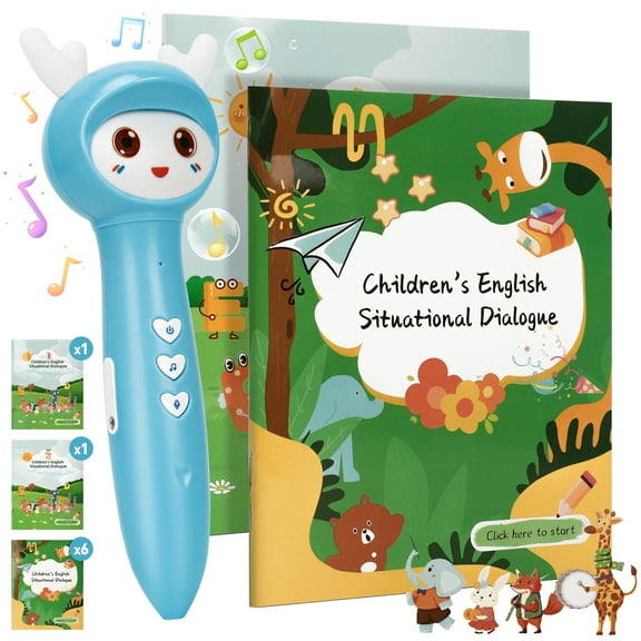 Xueyu Talking Pen Books Set Educational Learning Toy with Interactive Story Books and Scan Function for Toddlers 1-Count
