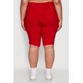 thumbnail image 5 of Womens Plus Size Stylish Snatched High Waist Bermuda Shorts with Faux Buttons, 5 of 5