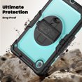 thumbnail image 4 of For Lenovo Tab M11 11 inch 2024 TB330FU TB331FC Xiaoxin Pad 11 10.6 TB128FU TB125FU Tablet Case Rotation Strap Stand Armor Cover Green Tab M11 11 inch 2024, 4 of 6