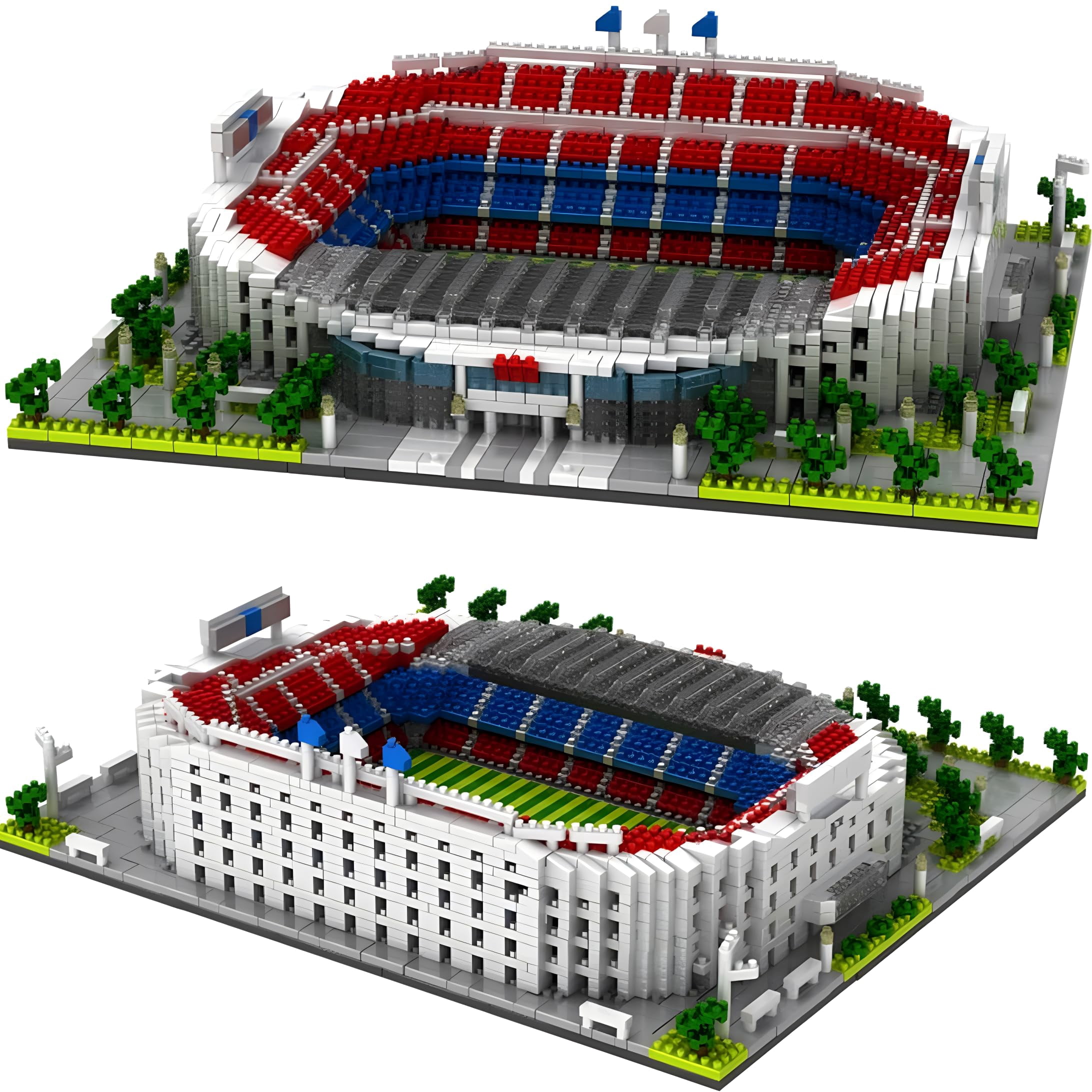 Barcelona Style Soccer Stadium Building Blocks Sets Toys Football Architecture Model Kits Gifts for Adults Kids Boys 3500+Pieces