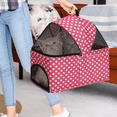 thumbnail image 4 of Magshion Foldable Dog Pet Stroller with Detachable Storage Basket, 4 Wheel, Hot Pink with White Polka Dots, 4 of 13