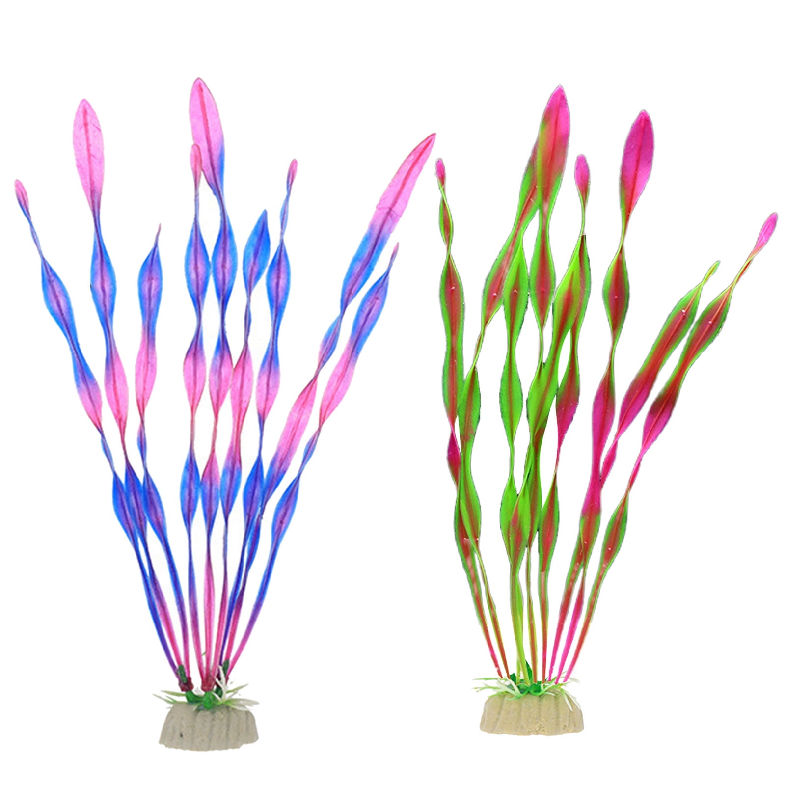 10PCS Artificial Seaweed Decor，Used for Household and Office Aquarium Simulation  Plastic Seaweed Water Plants,Green 