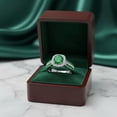thumbnail image 4 of Mauli Jewels Women’s 1.55 Carat Emerald Diamond Engagement Ring, Unique 14K White Gold Gemstone Jewelry Gift, 4 of 7