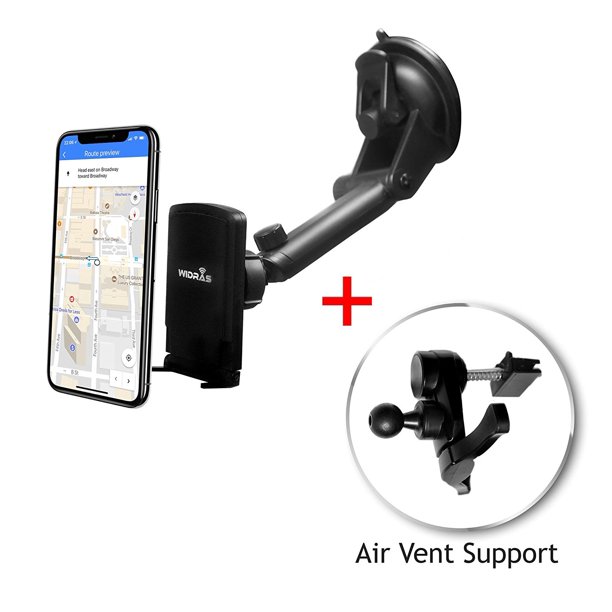 Car Mount Windshield and Air Vent Support 2 in 1 Extra Strong