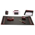 thumbnail image 2 of Dacasso Wood & Leather Desk Set, 7pcs, Rosewood, 2 of 4