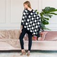 thumbnail image 2 of Riah Fashion Adult Women's Plaid Fringe Poncho, 2 of 2