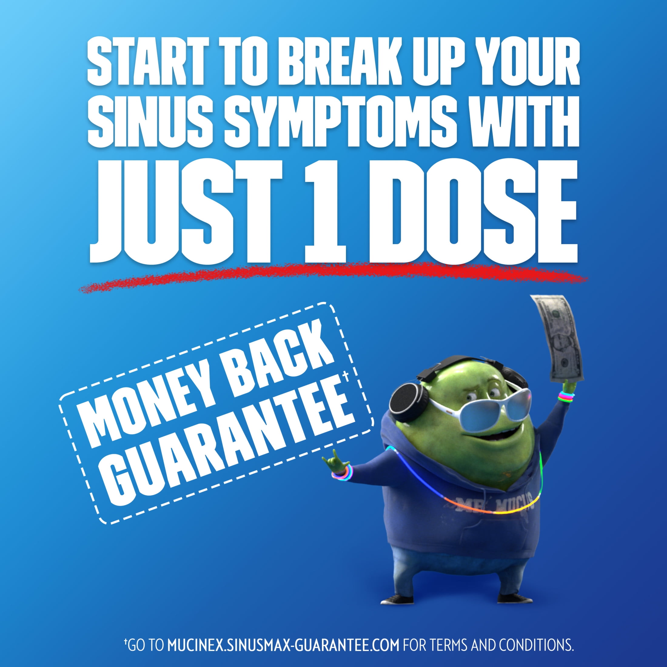 Mucinex Sinus-Max Pressure, Pain & Cough Medicine, OTC Headache Relief, 20 Caplets