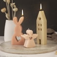 thumbnail image 3 of Molde de silicona con forma de casa de conejo de Pascua, forma de ángel, para resina, velas y yeso, manualidades, jabón flexible y reutilizable, molde de arcilla polimérica, decoración del hogar., 3 of 8