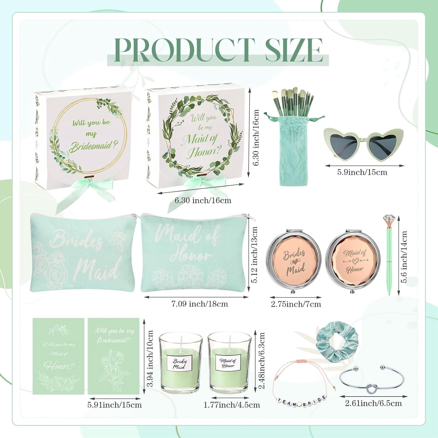 88 Pcs Bridesmaid Proposal Gifts Bridesmaid Box Set Maid of Honor Gift Include Box Candle Invited Cards Scrunchies Hair Elastics Ties Knotted Bracelets Diamond Pens