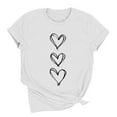 thumbnail image 2 of AuroraX Crewneck T-Shirts for Women,Oversized Funny White Short Sleeve Women Tops Valentines Holiday T-Shirts Gift for Teen Girl, 2 of 8