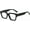 A1 Black, variant on Fashion Square Glasses for Women Men Trendy Thick Frame Computer Eyeglasses Black Frame Clear Lens eyewear