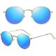 thumbnail image 2 of Small Round Polarized Sunglasses for Women Men Classic Retro Metal Frame Sun Glasses UV Protection, 2 of 4