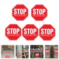 thumbnail image 5 of KAKOWELY Autocollants Rappel en PVC Rouge pour Lieux Publics Durables et Sûrs avec une Finition Soignée, 7.87"X7.87 Pouces(LxW), 5 of 5