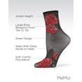 thumbnail image 3 of MeMoi Beauty Rose Garden Sheer See-Through Ankle Socks - Womens - Female, One Size, Black, 3 of 7