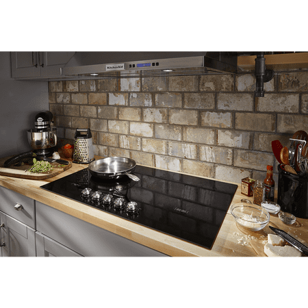 KitchenAid - 36" Built-In Electric Cooktop - Black