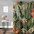 thumbnail image 2 of Orinice Shower Curtain with Hook Tropical Bird of Paradise Plant with Leaves Exotic Flower Blooming in Summer Bathroom Waterproof Decoration Tasteless 36x72, 2 of 7