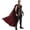 Wine, variant on Medieval King Cloak with Belt, Viking Knight Renaissance Cape for Men Women, Halloween Cosplay Costume Accessory(Wine)