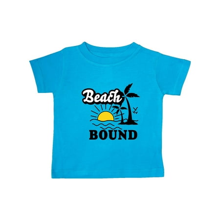 

Inktastic Beach Bound with Sun and Palm Trees Gift Baby Boy or Baby Girl T-Shirt