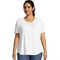 thumbnail image 2 of Women's Plus Shirred Scoopneck T-shirt, 2 of 2