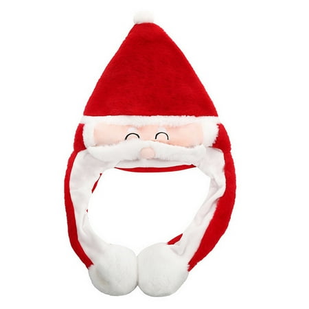 

greenhome Christmas Headgear Hat Lovely Long Ears Snowman Santa Claus Elk Plush Cartoon Hat Soft Cross-dressing Head Cover Party Costume Cosplay Headwear Props for Selfie Photography Christmas Gift