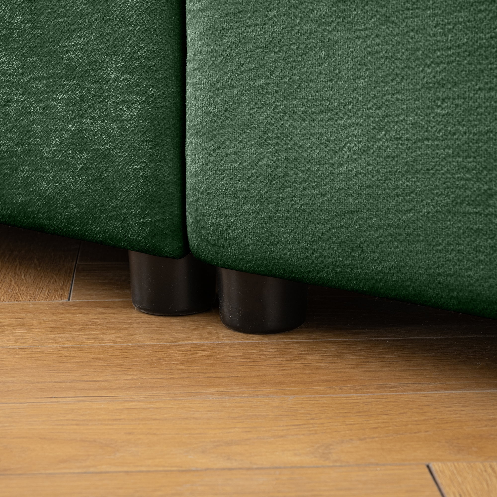 Gewnee Modular Oversize 142.5" Green Sectional Sofa Couch 4 Seats with 2 Storage Ottomans, Cylindrical Backrest and Armrests Deep Comfortable Seating,Durable and Supportive for Living Room