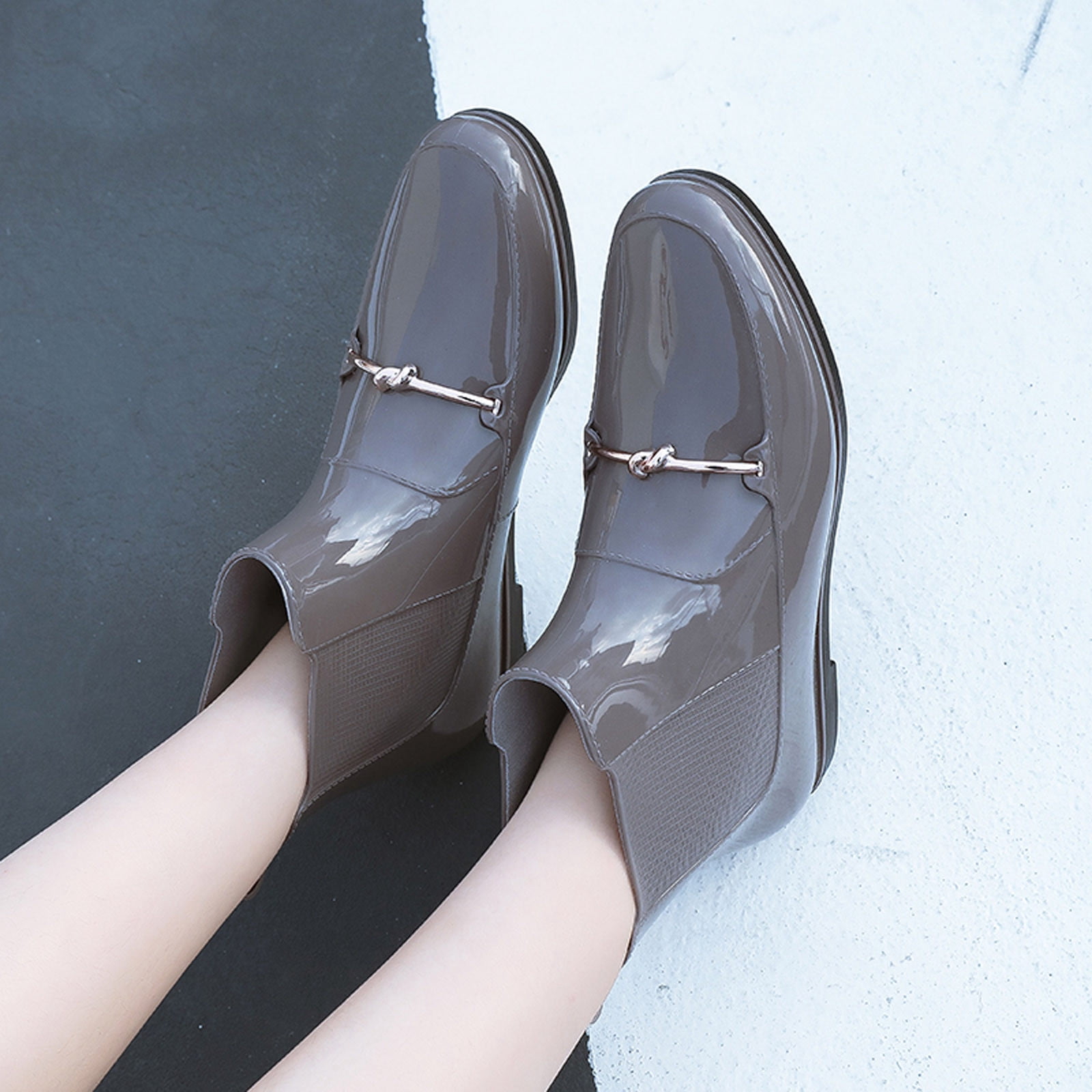 Summer Saving Clearance AXXD Rain Boots,Winter Casual Womens Fall Shoes Ankle-High Mom Chelsea Boots Wide Mid-Calf Boots For Women Boots For Clearence