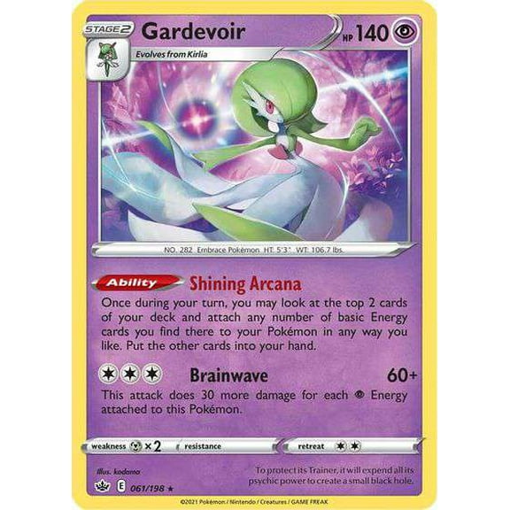 Pokemon Sword & Shield Chilling Reign Holo Rare Rare Holo Gardevoir #61