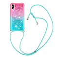 thumbnail image 1 of Funda para iPhone X/iPhone XS Brillantina Líquida Divertida Reluciente y con Cristales en Movimiento Cuerpo Cruzado con Cordón Ajustable, 1 of 5