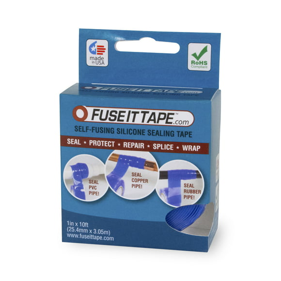 FuseIt Tape Self-Fusing Silicone Tape 1" x 10' x 30 mil BLUE