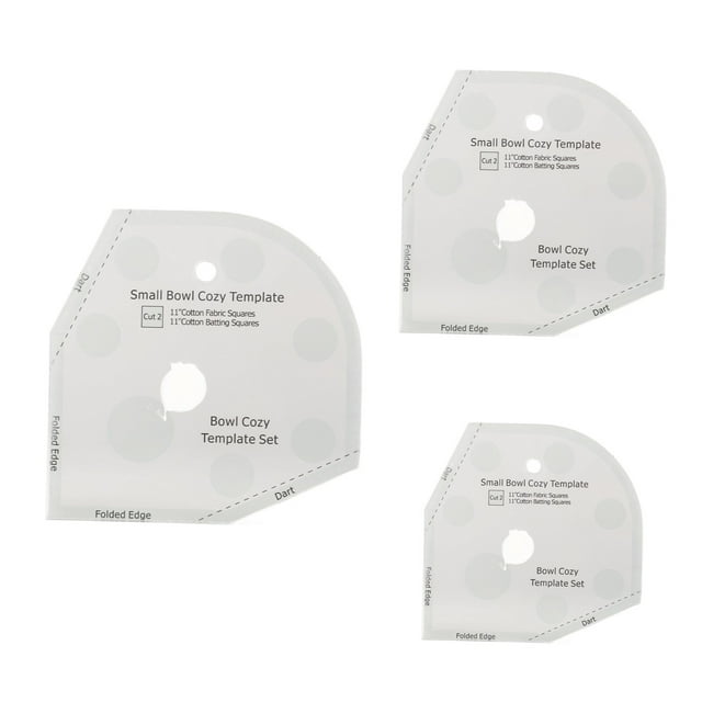 Modèle de Bol Confortable pour Couture, 3 Pcs Modèle de Bol Confortable Modèle de Quilting Bol Motif Confortable Qualité Inégalée