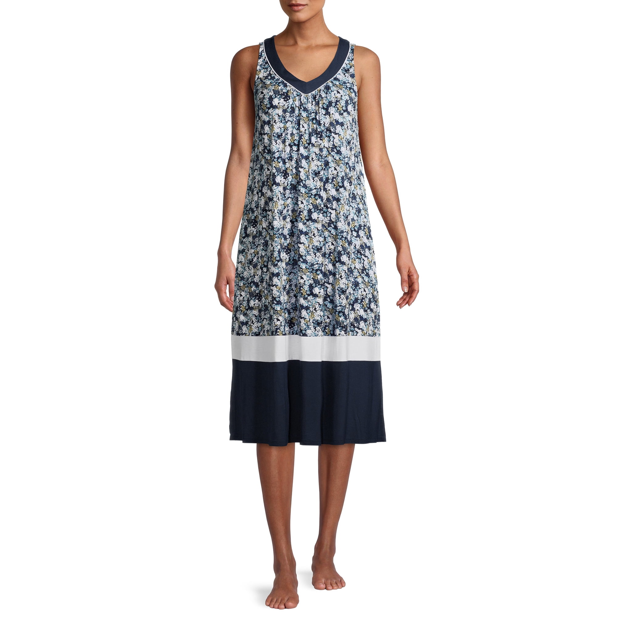 Secret Treasures Women's and Women's Plus Modern Midi Sleepwear Dress -  Walmart.com