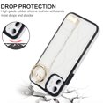 thumbnail image 3 of Allytechgroup 2024 New Trendy Back Case Cover for Apple iPhone 11, Premium PU Leather Luxury Design with Ring Holder Stand Bracket Bumper Shockproof Phone Case for Girls Women, White, 3 of 8