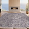 thumbnail image 2 of Design&I 6'x9' Ultra Soft Area Rug, Grey Boho Vintage Distressed Abstract Border Ombre Gradient Purple Flowing None Fluffy Washable Non Shedding for Guest Room Bedroom Living Room, 2 of 7