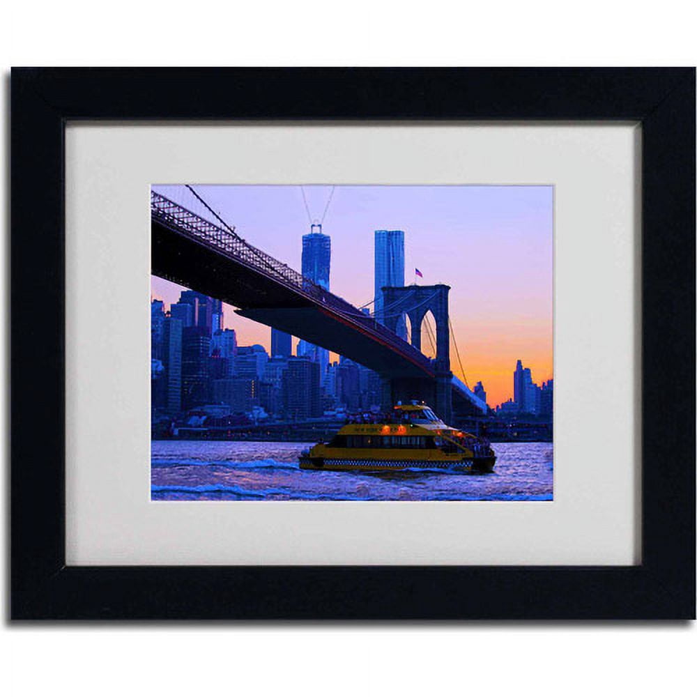 Trademark Fine Art "Fall Comes to Downer" Canvas Art by CATeyes, Black Frame