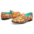thumbnail image 6 of Santimon Men Loafers Floral Fashionable Dress Shoes for Wedding Prom Party Formal Occasions Orange US 7.5, 6 of 8