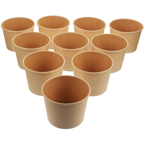 EIGTHTAIL 12pcs Disposable Paper Bowls Paper Soup Bowls Disposable Bowls for Party Camping Paper Salad Bowls