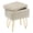 Camel, variant on ZUNMOS Ottoman Vanity Stool Chair, with Storage Function, Modern Style Wooden Board Seat, Equipped with 4 Metal Legs and Non-Slip Feet, Suitable for Living Room and Bedroom, Camel Color