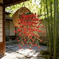 thumbnail image 1 of MTBLYS Artificial Morning Glory Wall Hanging 2-Piece Rattan Vine Decor Plastic Outdoor Flowers White Purple Red for Garden Baskets, 1 of 6
