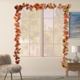 thumbnail image 2 of 2 Pieces Artificial Vines Hanging Artificial Canes Hanging Maple Leaf Festival Garden Rattans Decoration Autumn Party Canes, Type 1, 2 of 9