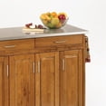 thumbnail image 2 of Pemberly Row Traditional Wood Rolling Kitchen Cart in Brown Finish, 2 of 28