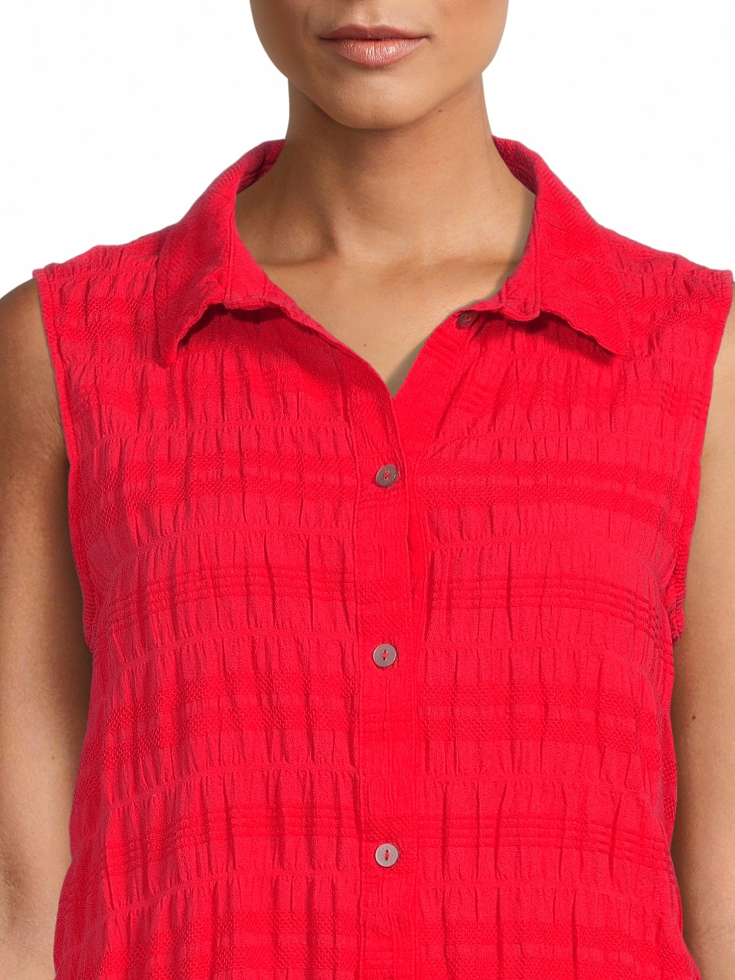 Time and Tru Women's Sleeveless Shirt Dress