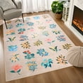 thumbnail image 2 of GUUCHA Floral Area Rug for Bedroom Soft Rugs Non Slip Carpet Vintage Rug,6'x9',Beige/H04, 2 of 8
