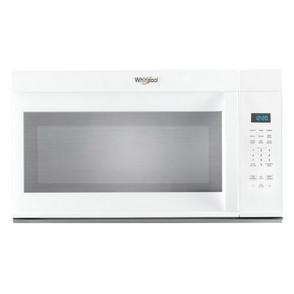 Whirlpool Four à Micro-Ondes de 1,7 Pi3 à Hotte Intégrée avec Boutons de Cuisson Rapide, 300 Pi3/min Blanc
