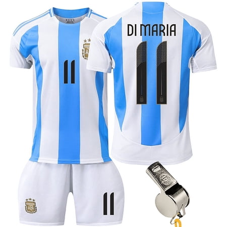 Angsen Mens/Kids 2024-2025 Soccer Game Champion 3 Stars Argentina Fans #11 Dimaria Jerseys Football Team Shirts