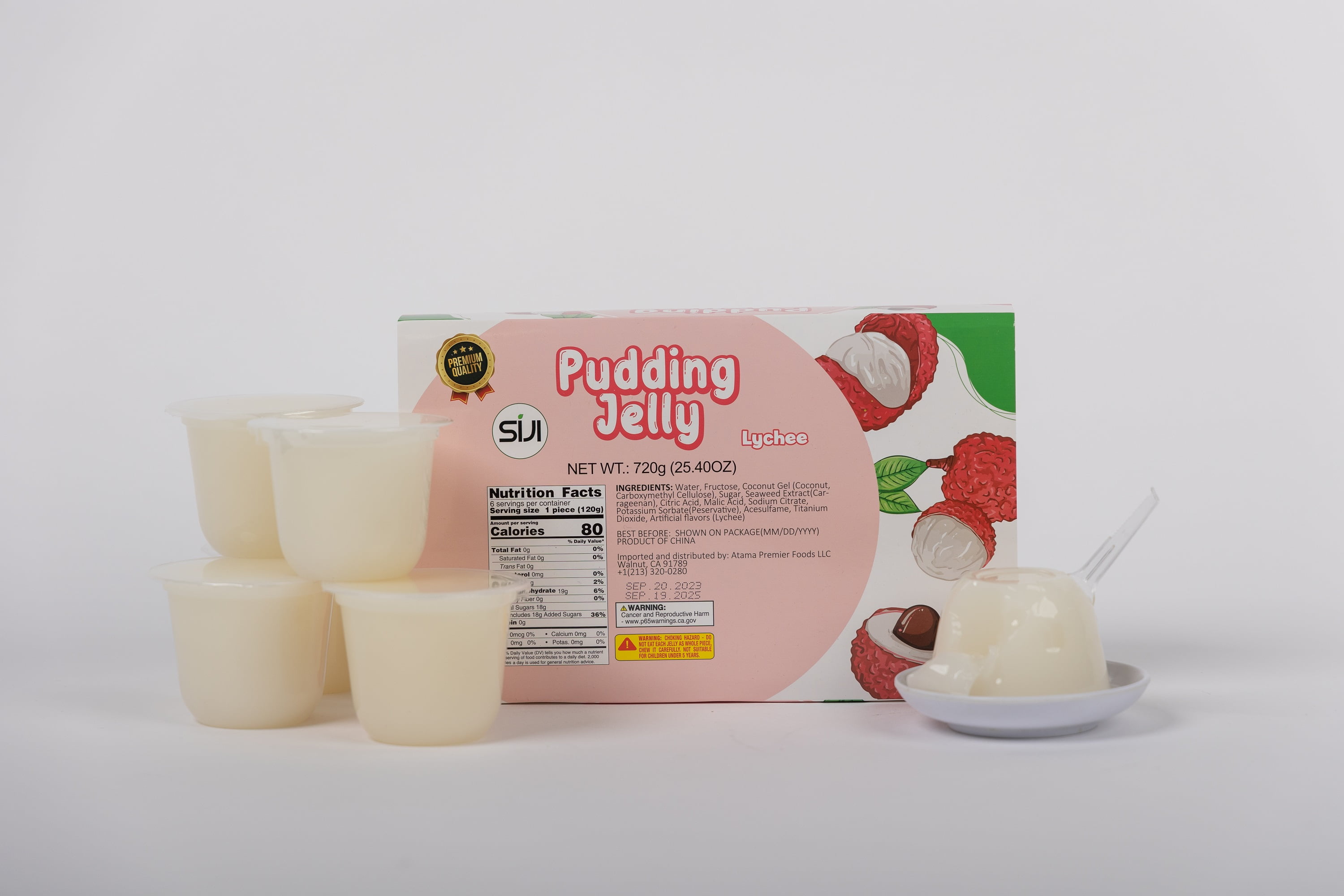 Puding Lychee Jelly 6 Cup x 3.5oz Siji Delight Snack - Walmart.com