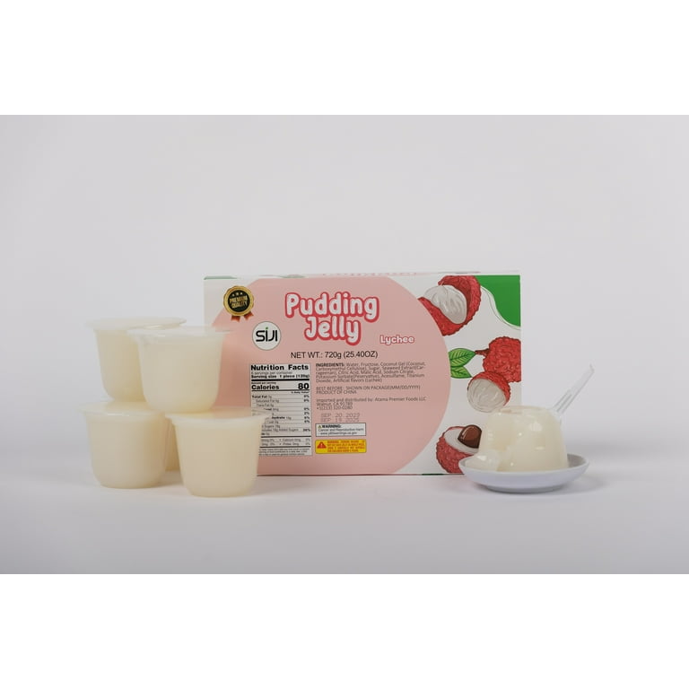 Puding Lychee Jelly 6 Cup x 3.5oz Siji Delight Snack - Walmart.com