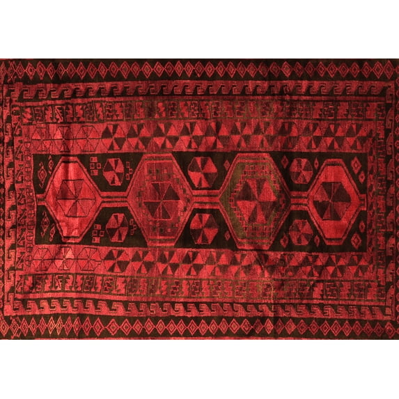 Ahgly Company Indoor Rectangle Persian Orange Traditional Area Rugs, 4' x 6'
