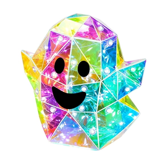 Halloween Kitchen Decor, Halloween Decorations Prismatic Iridescent Spooky Ghost LED Ghost Light for Living Room, Garden, Kitchen Decor