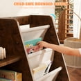 thumbnail image 3 of Hironpal Small Kids Bookshelf with 4 Layer Sling Adjustable Book Display Shelf for Nursery Playroom Bedroom, 3 of 8